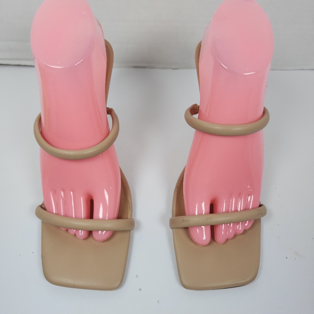 Abound Women Nude Open Toe Heel Slippers Size 9.5 - Picture 3 of 9